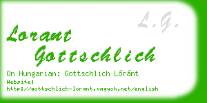 lorant gottschlich business card